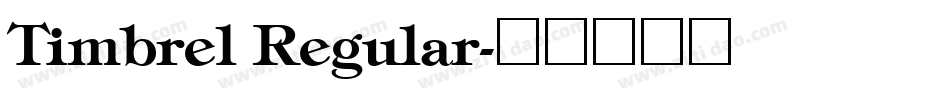 Timbrel Regular字体转换